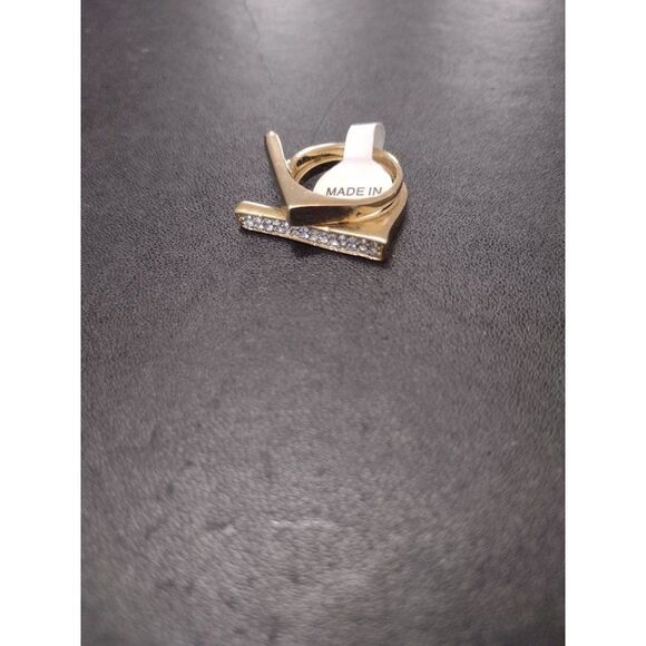 Gold tone two-piece matching ring set - Picture 6 of 9